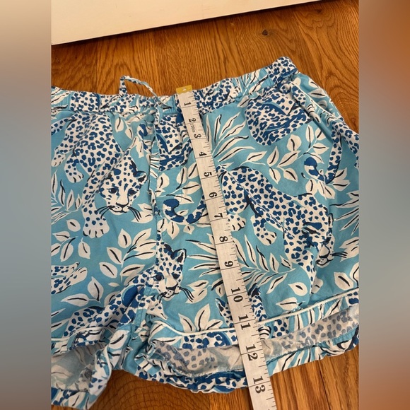 Printfresh x Anthropologie Pajama Shorts Blue Cheetah print size Large - Picture 10 of 11